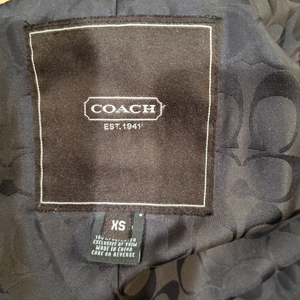 Coach Mulberry Red Mohair Wool Long Coat - Picture 2 of 7